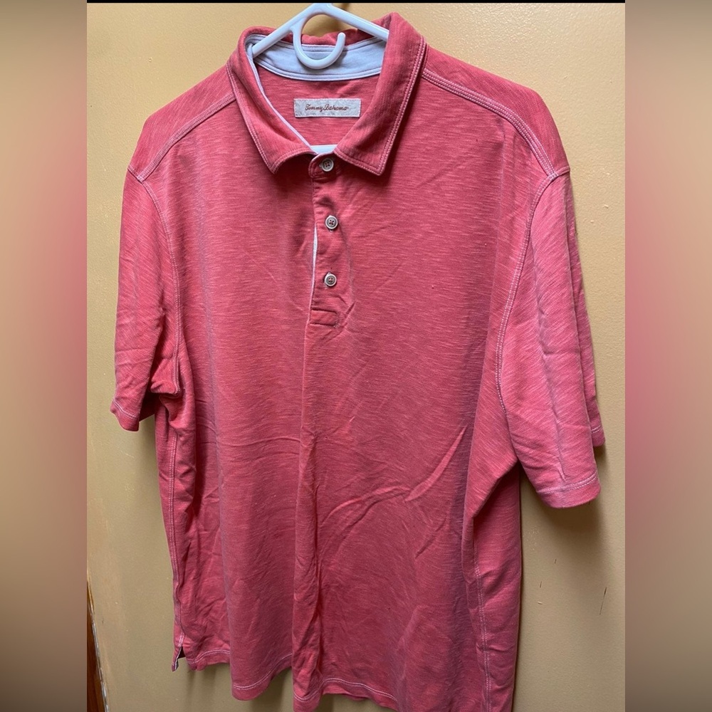 Tommy Bahama Men's Washed Coral Polo